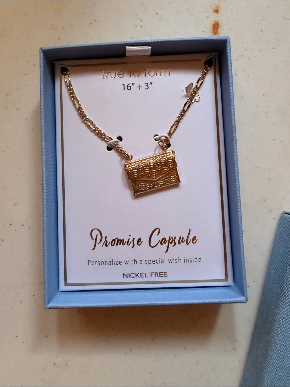 True to Form Gold Promise Capsule Necklace - Gold